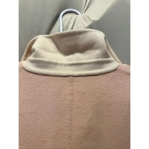 Fendi Roma Wool Coat 42 Blush Pink Shearling Pocket Jacket Italy Luxury Designer - Picture 12 of 15
